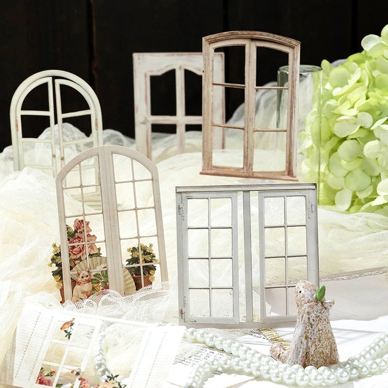 10 Pcs Retro Hollow Flower Window