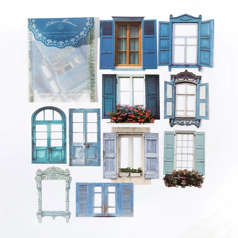 10 Pcs Retro Hollow Flower Window