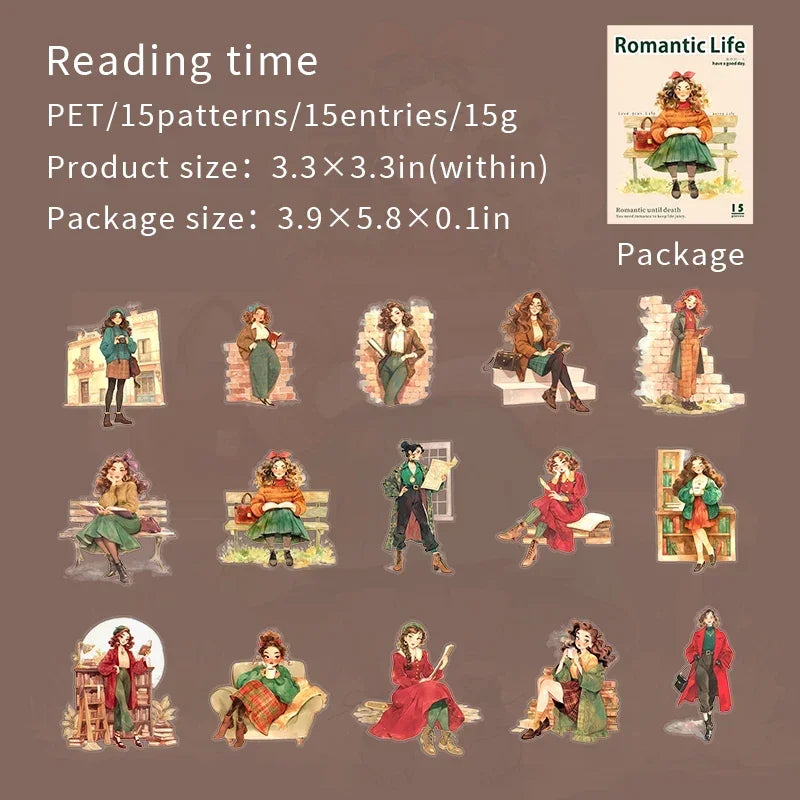 Romantic Life Stickers | 15 PCS