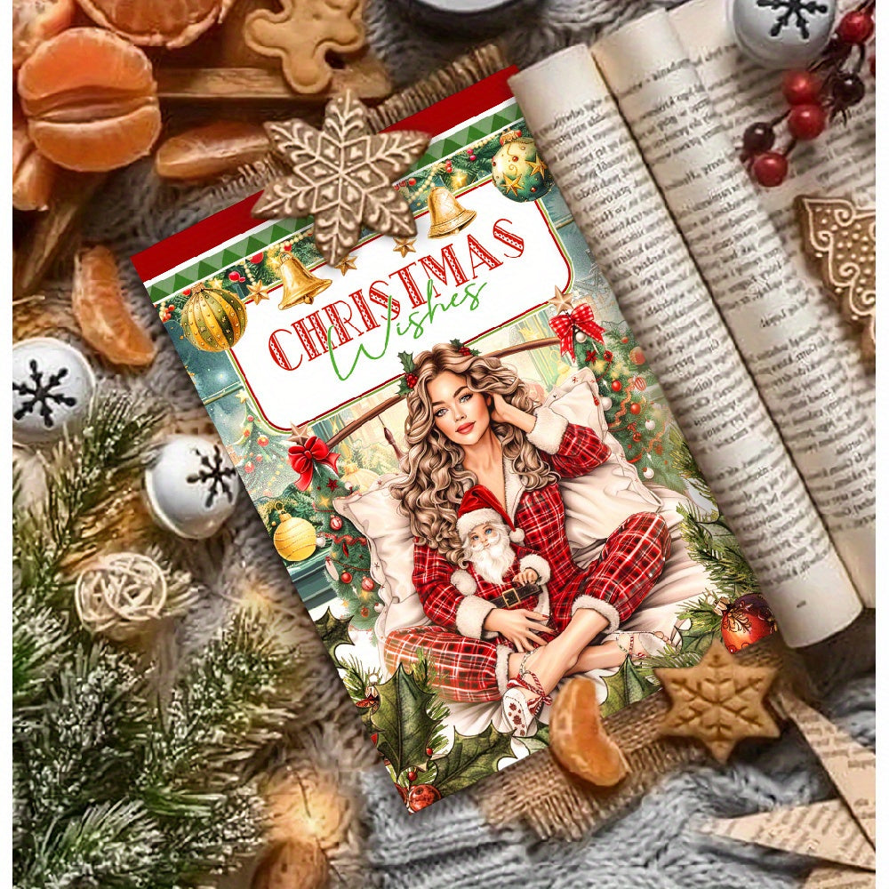 A5 Christmas themed sticker book PET material, pre-cut model, retro style, diary decoration, substrate