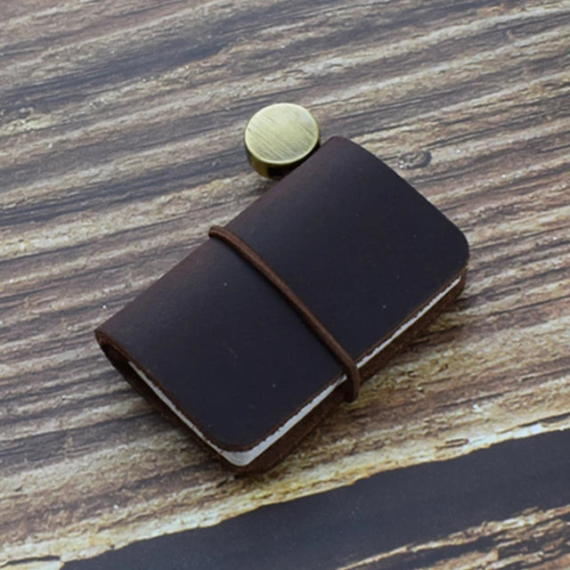 1pc Tiny Leather Notebook Pocketbook Sketchbook Mini Vintage Retro Cute Kawaii Portable Daily Planner Organizer Travel Supplies