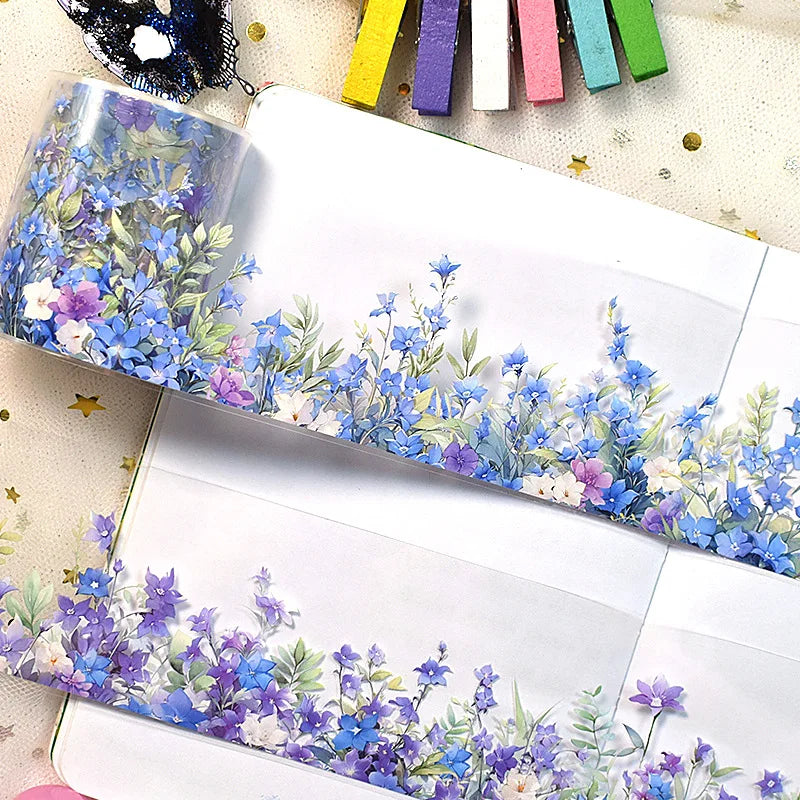 2M Flower PET Roll Stickers for Scrapbooking Girls PET Tape DIY Diary Decoration Washi Tape Scrapbooking Journaling Supplies