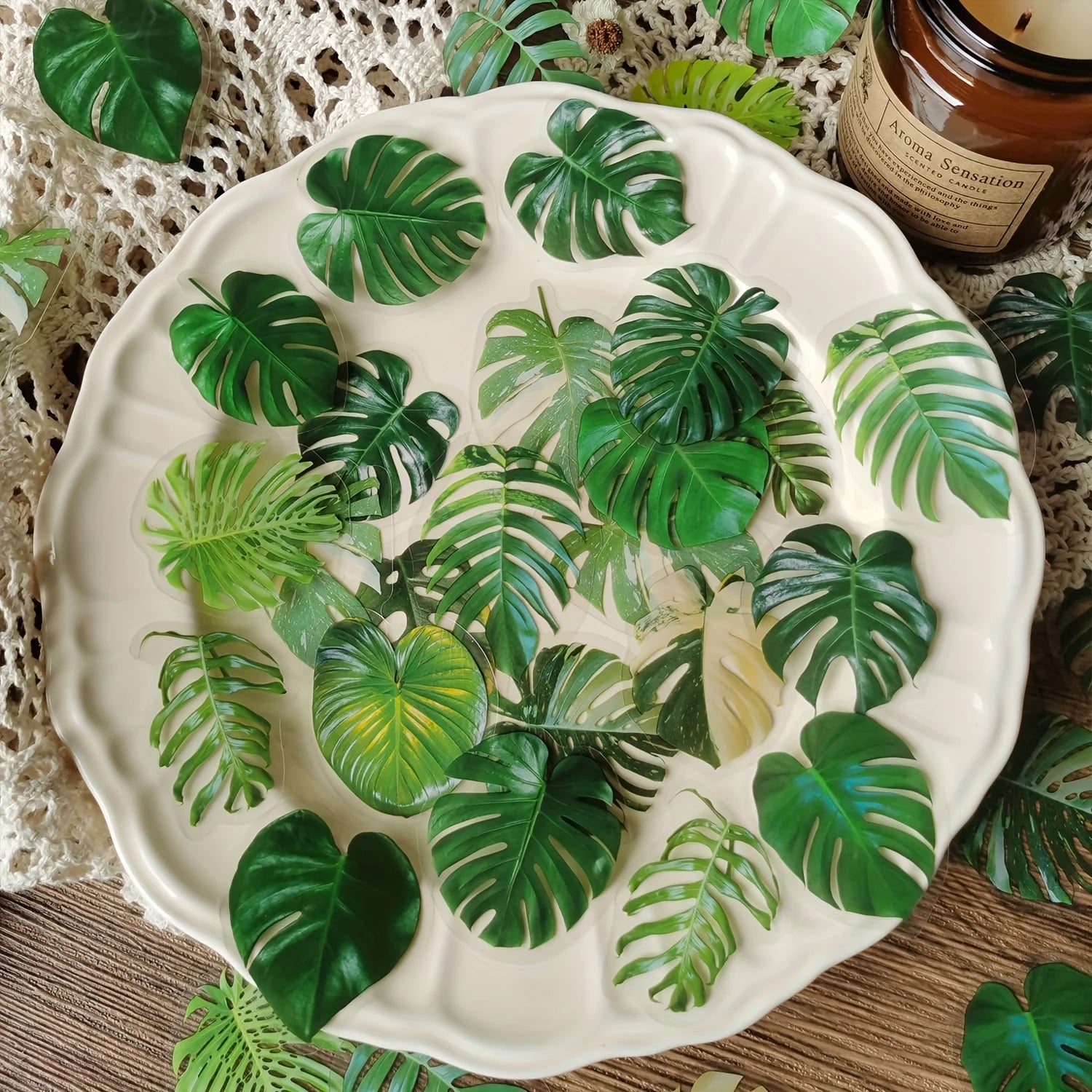 40 pcs/pack Vintage Plant Leaf Stickers Maple Leaf Decorative stickers DIY Scrapbook Album Craft Diary Deco Label stickers