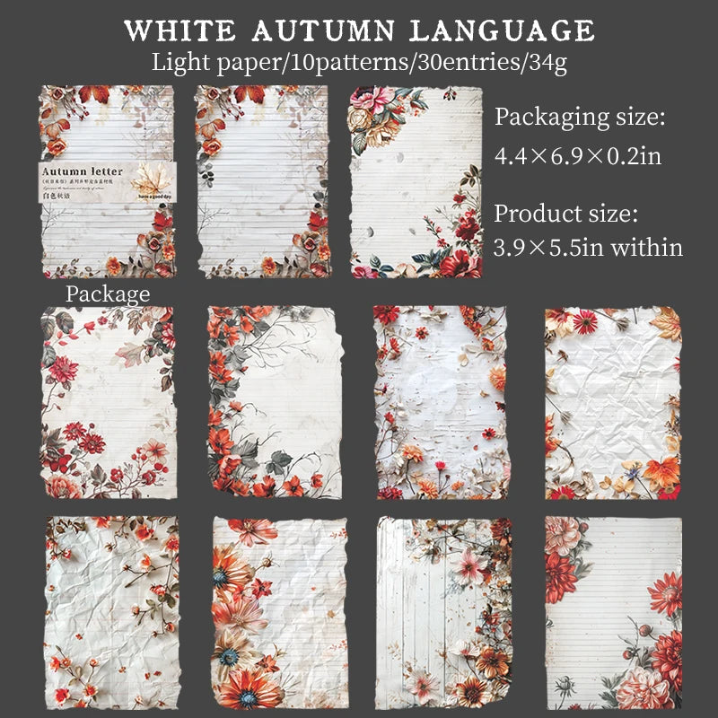 Autumn Memories Scrapbooking Paper | 30 PCS