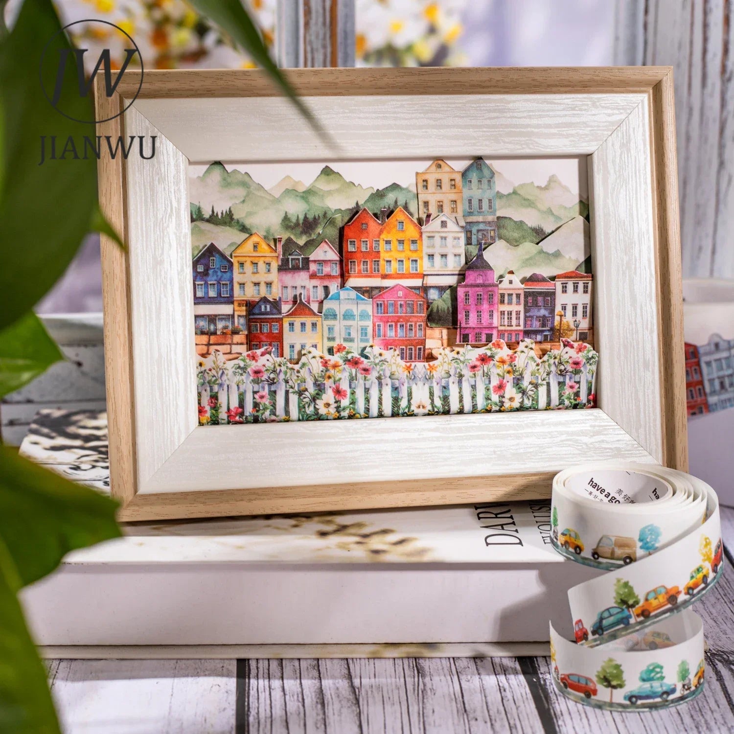 20mm/30mm/40mm*200cm Look At That View Series Vintage Landscaping Material Collage Washi Tape Creative Journal Stationery
