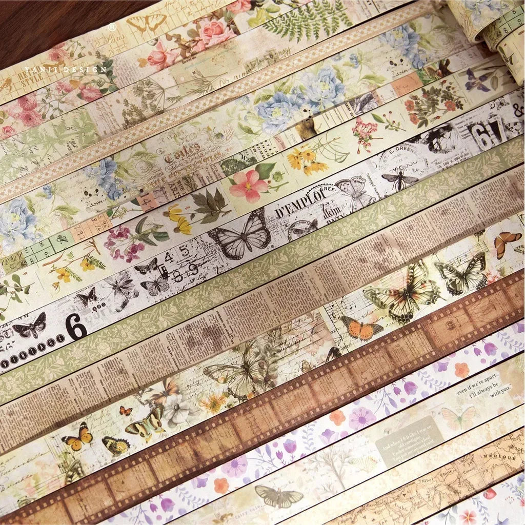 20Rolls Vintage Washi Paper Boxed Tapes