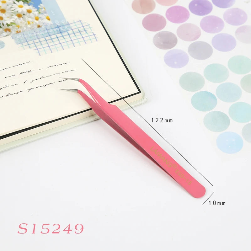 8 Styles Candy Color Multifunctional Tweezers Creative Small Fresh Stainless Steel High Elastic Hand Account Clip