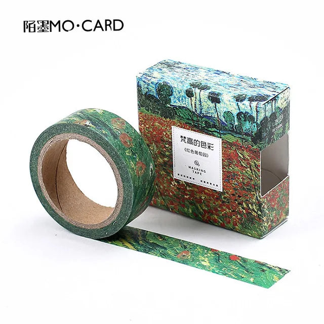 Van Gogh famous painting Washi tape Decorative notebooks Diary Album Scrapbooking Masking tape Sticker Craft Supplies